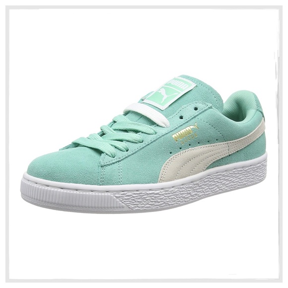 Puma Mint Green Suede Classic Sneakers - Picture 5 of 8